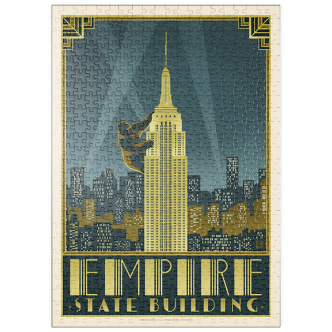 Darstellung des Puzzle Motivs New York City: Empire State Building, Vintage Poster puzzleplate New York City: Empire State Building, Vintage Poster 500 Puzzle