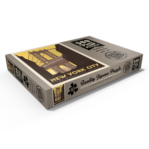 Darstellung des Puzzle Motivs New York City: Manhattan Bridge, Vintage Poster New York City: Manhattan Bridge, Vintage Poster 500 Puzzle Schachtel Ansicht1