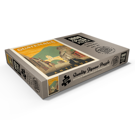 Darstellung des Puzzle Motivs Guatemala: Antigua Street Scene, Vintage Poster - Puzzleteile: 1000