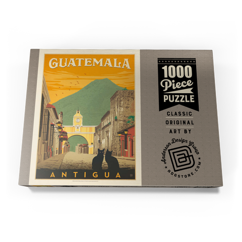 Darstellung des Puzzle Motivs Guatemala: Antigua Street Scene, Vintage Poster Guatemala: Antigua Street Scene, Vintage Poster 1000 Puzzle Schachtel Ansicht3