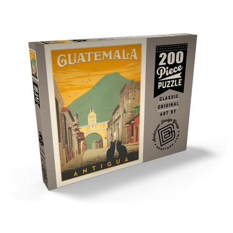 Darstellung des Puzzle Motivs Guatemala: Antigua Street Scene, Vintage Poster Guatemala: Antigua Street Scene, Vintage Poster 200 Puzzle Schachtel Ansicht2