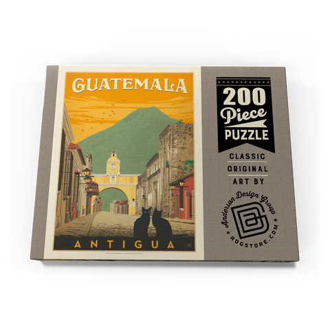 Darstellung des Puzzle Motivs Guatemala: Antigua Street Scene, Vintage Poster Guatemala: Antigua Street Scene, Vintage Poster 200 Puzzle Schachtel Ansicht3
