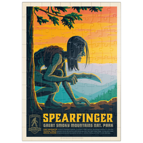 Darstellung des Puzzle Motivs Legends Of The National Parks: Great Smoky Mountain's Spearfinger puzzleplate Legends Of The National Parks: Great Smoky Mountain's Spearfinger 100 Puzzle