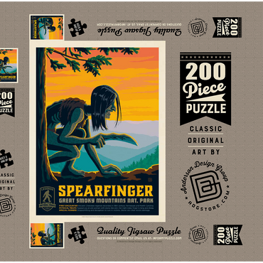 Darstellung des Puzzle Motivs Legends Of The National Parks: Great Smoky Mountain's Spearfinger 200 Puzzle Schachtel 3D Modell
