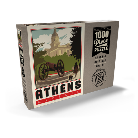 Darstellung des Puzzle Motivs American College Towns: Athens, GA American College Towns: Athens, GA 1000 Puzzle Schachtel Ansicht2