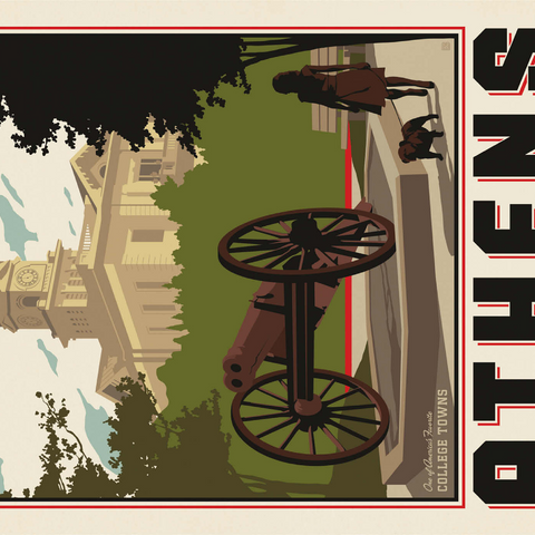 Darstellung des Puzzle Motivs American College Towns: Athens, GA American College Towns: Athens, GA 1000 Puzzle 3D Modell