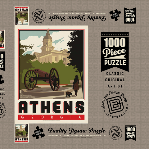 Darstellung des Puzzle Motivs American College Towns: Athens, GA American College Towns: Athens, GA 1000 Puzzle Schachtel 3D Modell