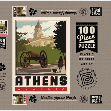 Darstellung des Puzzle Motivs American College Towns: Athens, GA 100 Puzzle Schachtel 3D Modell