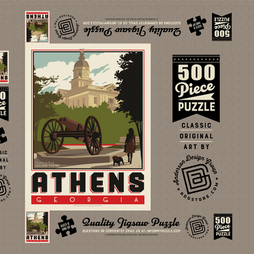 Darstellung des Puzzle Motivs American College Towns: Athens, GA 500 Puzzle Schachtel 3D Modell