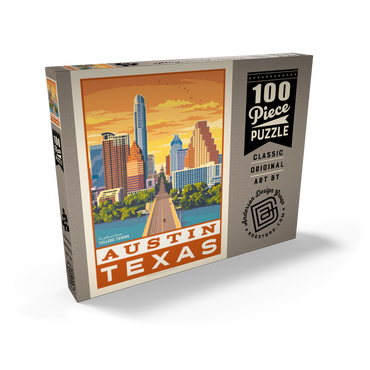 Darstellung des Puzzle Motivs American College Towns: Austin, Texas 100 Puzzle Schachtel Ansicht2