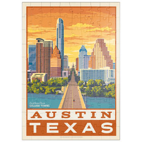 Darstellung des Puzzle Motivs American College Towns: Austin, Texas - Puzzleteile: 100