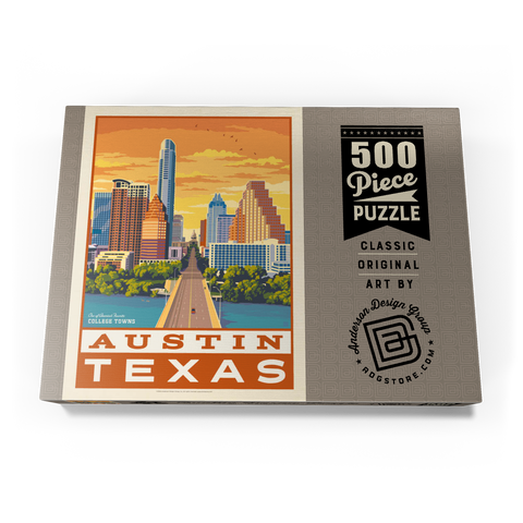 Darstellung des Puzzle Motivs American College Towns: Austin, Texas American College Towns: Austin, Texas 500 Puzzle Schachtel Ansicht3