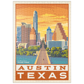 Darstellung des Puzzle Motivs American College Towns: Austin, Texas - Puzzleteile: 500