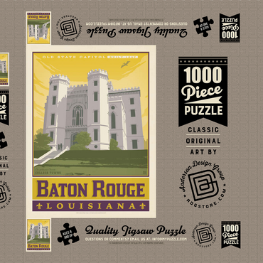 Darstellung des Puzzle Motivs American College Towns: Baton Rouge, LA 1000 Puzzle Schachtel 3D Modell