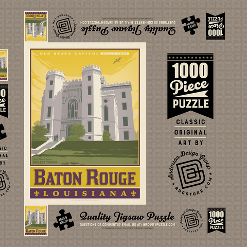 Darstellung des Puzzle Motivs American College Towns: Baton Rouge, LA American College Towns: Baton Rouge, LA 1000 Puzzle Schachtel 3D Modell