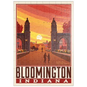 Darstellung des Puzzle Motivs American College Towns: Bloomington, IN - Puzzleteile: 100