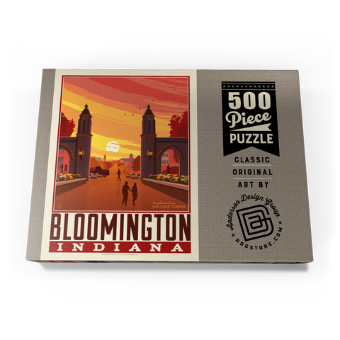 Darstellung des Puzzle Motivs American College Towns: Bloomington, IN American College Towns: Bloomington, IN 500 Puzzle Schachtel Ansicht3