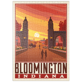 Darstellung des Puzzle Motivs American College Towns: Bloomington, IN - Puzzleteile: 500