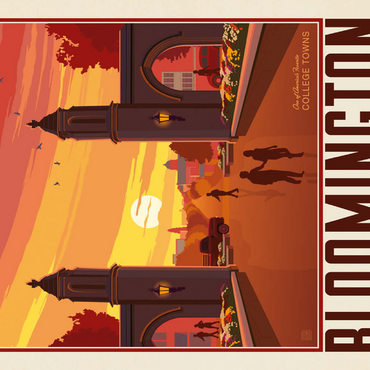 Darstellung des Puzzle Motivs American College Towns: Bloomington, IN 500 Puzzle 3D Modell