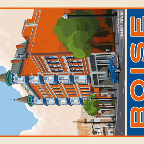 Darstellung des Puzzle Motivs American College Towns: Boise, Idaho American College Towns: Boise, Idaho 100 Puzzle 3D Modell