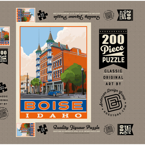 Darstellung des Puzzle Motivs American College Towns: Boise, Idaho American College Towns: Boise, Idaho 200 Puzzle Schachtel 3D Modell