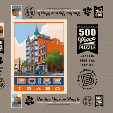 Darstellung des Puzzle Motivs American College Towns: Boise, Idaho 500 Puzzle Schachtel 3D Modell