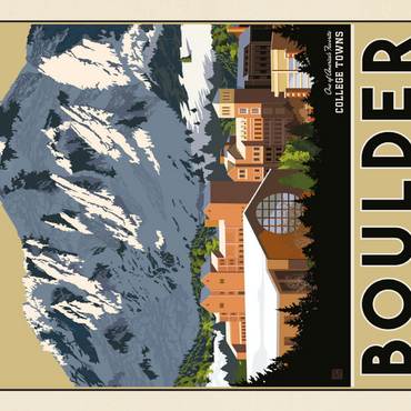 Darstellung des Puzzle Motivs American College Towns: Boulder, CO 200 Puzzle 3D Modell