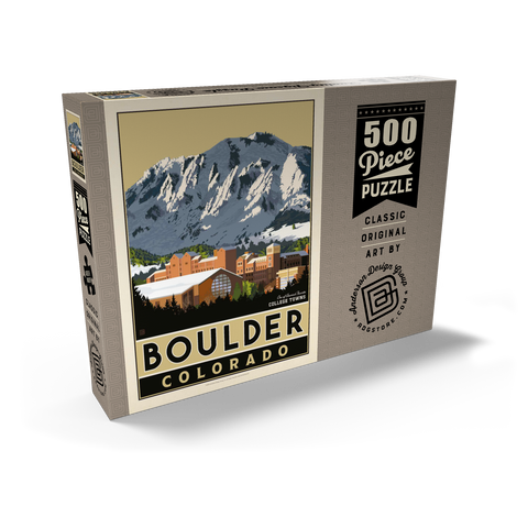 Darstellung des Puzzle Motivs American College Towns: Boulder, CO American College Towns: Boulder, CO 500 Puzzle Schachtel Ansicht2