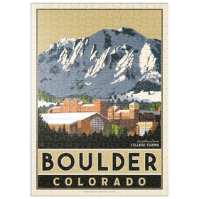 Darstellung des Puzzle Motivs American College Towns: Boulder, CO - Puzzleteile: 500