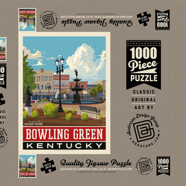 Darstellung des Puzzle Motivs American College Towns: Bowling Green, KY 1000 Puzzle Schachtel 3D Modell