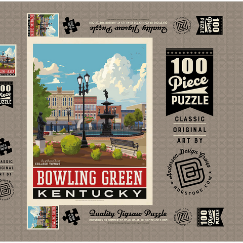 Darstellung des Puzzle Motivs American College Towns: Bowling Green, KY American College Towns: Bowling Green, KY 100 Puzzle Schachtel 3D Modell
