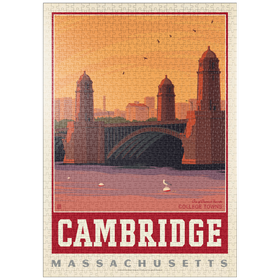 Darstellung des Puzzle-Motivs American College Towns: Cambridge, MA – Puzzleteile: 1000