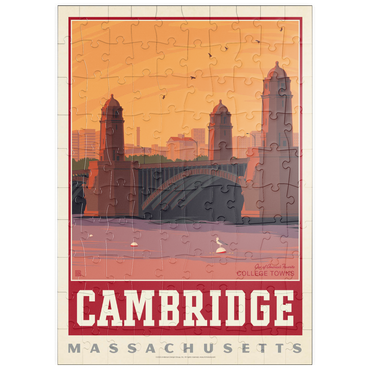 Darstellung des Puzzle Motivs puzzleplate American College Towns: Cambridge, MA 100 Puzzle
