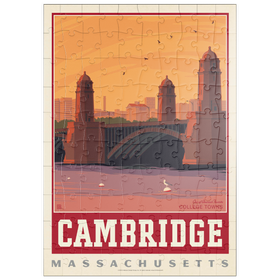 Darstellung des Puzzle Motivs American College Towns: Cambridge, MA - Puzzleteile: 100