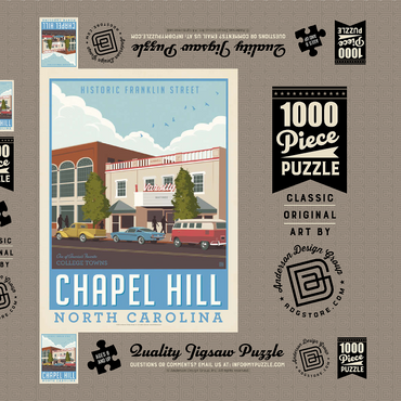 Darstellung des Puzzle Motivs American College Towns: Chapel Hill, NC 1000 Puzzle Schachtel 3D Modell
