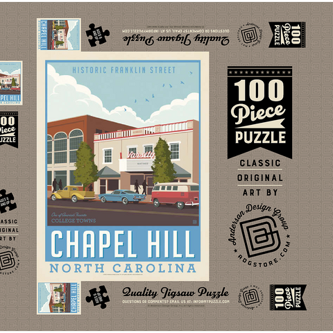 Darstellung des Puzzle Motivs American College Towns: Chapel Hill, NC American College Towns: Chapel Hill, NC 100 Puzzle Schachtel 3D Modell