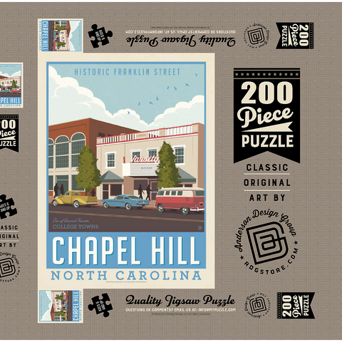 Darstellung des Puzzle Motivs American College Towns: Chapel Hill, NC American College Towns: Chapel Hill, NC 200 Puzzle Schachtel 3D Modell