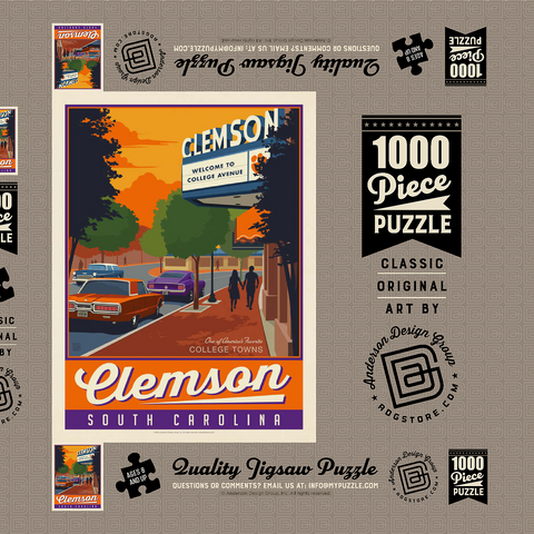 Darstellung des Puzzle Motivs American College Towns: Clemson, SC American College Towns: Clemson, SC 1000 Puzzle Schachtel 3D Modell