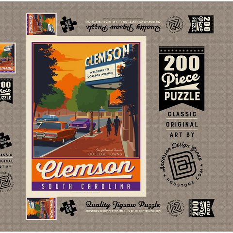 Darstellung des Puzzle Motivs American College Towns: Clemson, SC American College Towns: Clemson, SC 200 Puzzle Schachtel 3D Modell