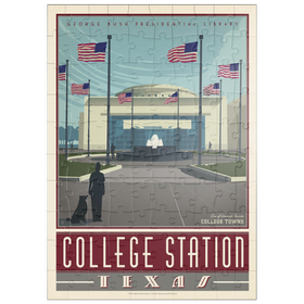 Darstellung des Puzzle Motivs American College Towns: College Station, TX - Puzzleteile: 100