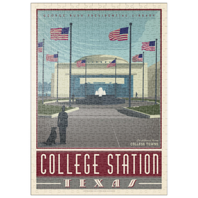 Darstellung des Puzzle Motivs American College Towns: College Station, TX - Puzzleteile: 500