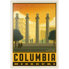 Darstellung des Puzzle-Motivs American College Towns: Columbia, MO – Puzzleteile: 1000
