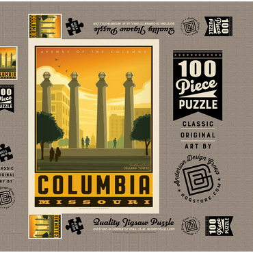 Darstellung des Puzzle Motivs American College Towns: Columbia, MO 100 Puzzle Schachtel 3D Modell