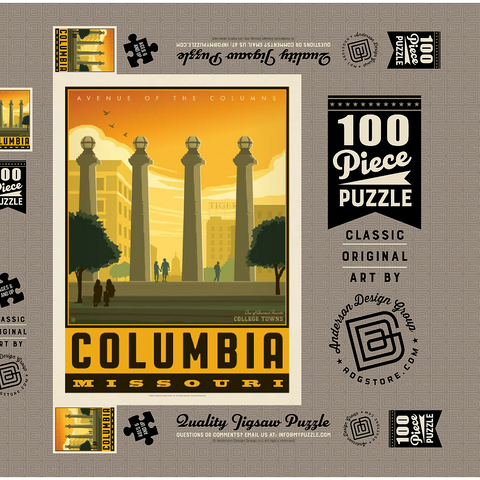 Darstellung des Puzzle Motivs American College Towns: Columbia, MO American College Towns: Columbia, MO 100 Puzzle Schachtel 3D Modell