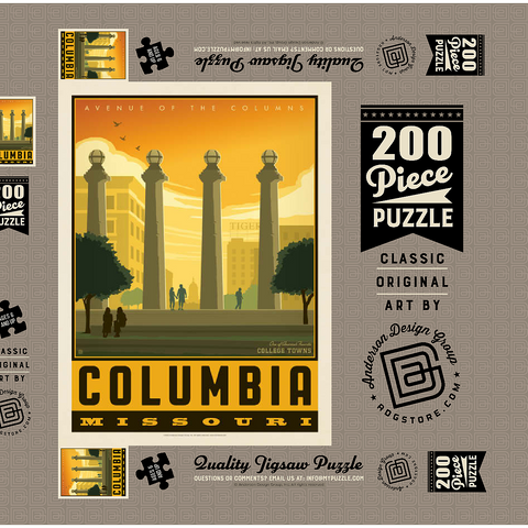 Darstellung des Puzzle Motivs American College Towns: Columbia, MO American College Towns: Columbia, MO 200 Puzzle Schachtel 3D Modell