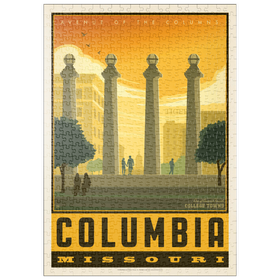 Darstellung des Puzzle Motivs American College Towns: Columbia, MO - Puzzleteile: 500