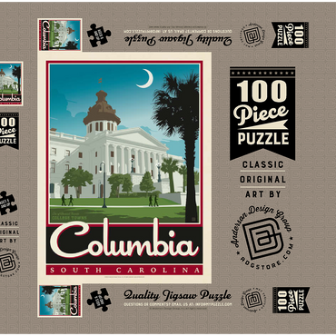 Darstellung des Puzzle Motivs American College Towns: Columbia, SC 100 Puzzle Schachtel 3D Modell