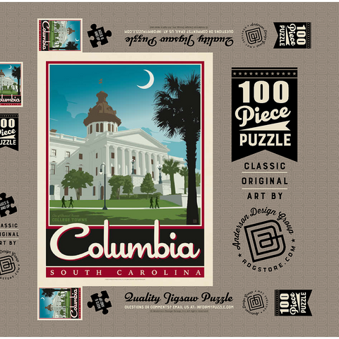 Darstellung des Puzzle Motivs American College Towns: Columbia, SC American College Towns: Columbia, SC 100 Puzzle Schachtel 3D Modell