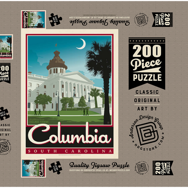 Darstellung des Puzzle Motivs American College Towns: Columbia, SC 200 Puzzle Schachtel 3D Modell