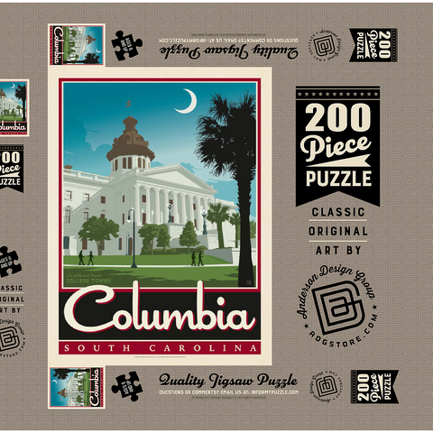 Darstellung des Puzzle Motivs American College Towns: Columbia, SC American College Towns: Columbia, SC 200 Puzzle Schachtel 3D Modell